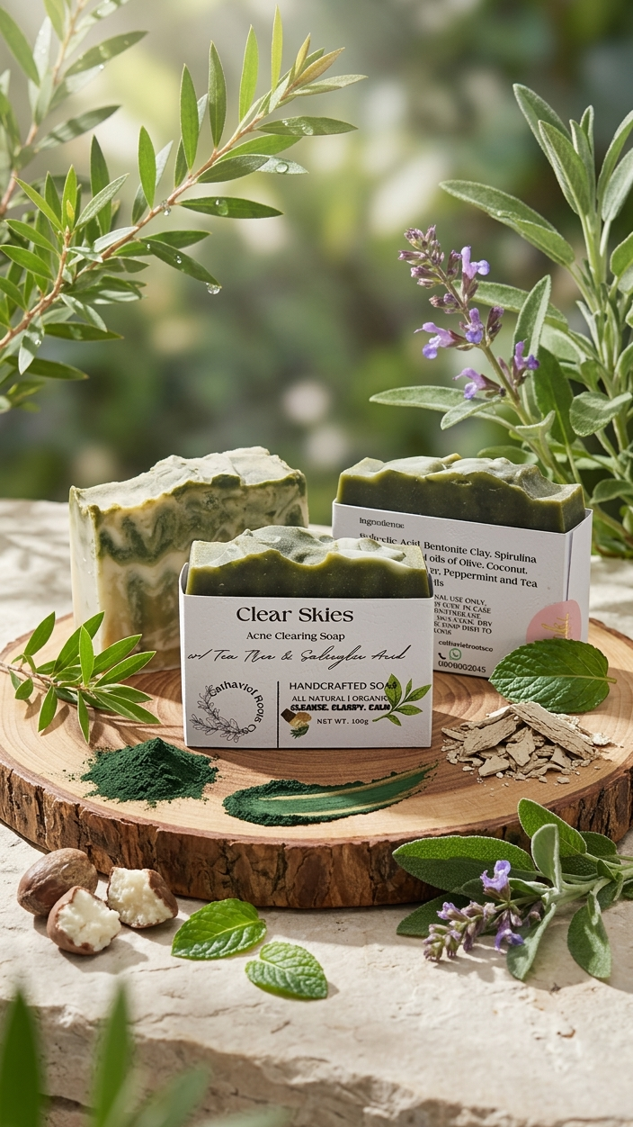 CLEAR SKIES SOAP {FOR ACNE PRONE SKIN}