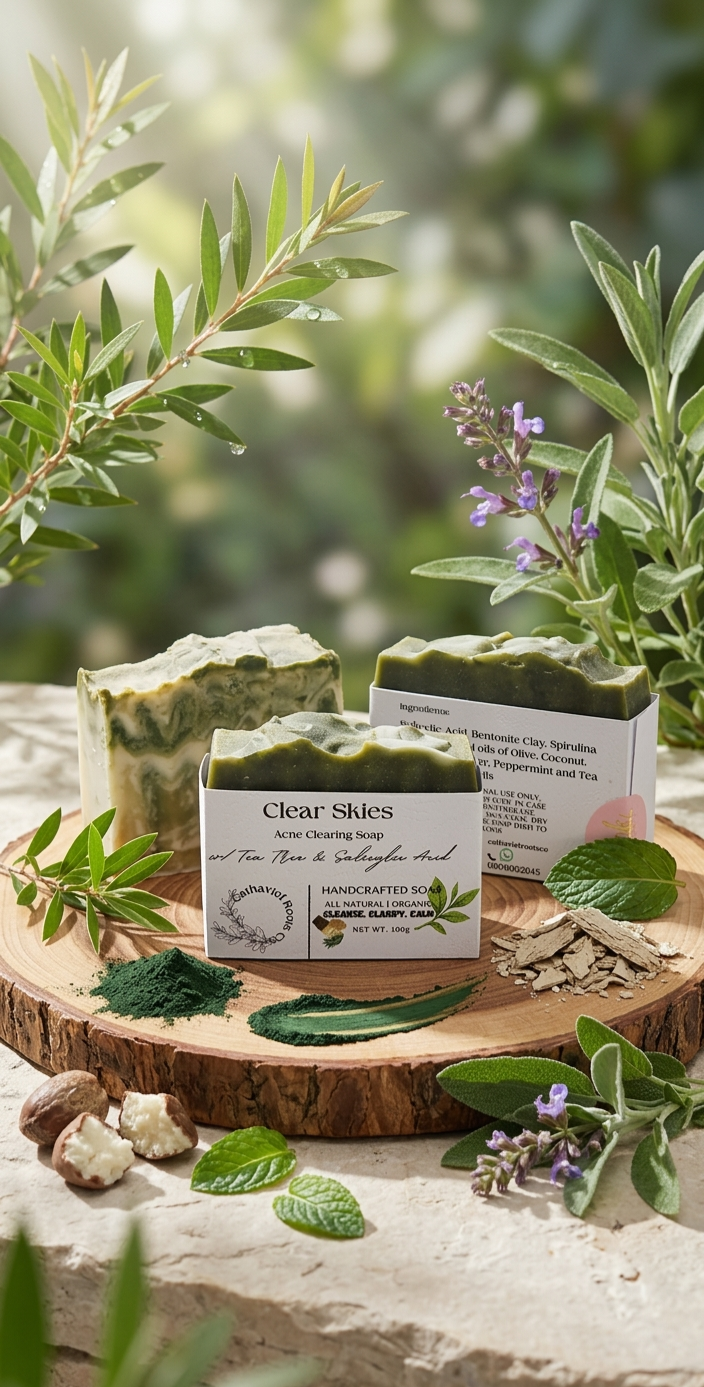 CLEAR SKIES SOAP {FOR ACNE PRONE SKIN}