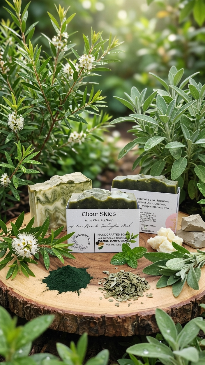 CLEAR SKIES SOAP {FOR ACNE PRONE SKIN}
