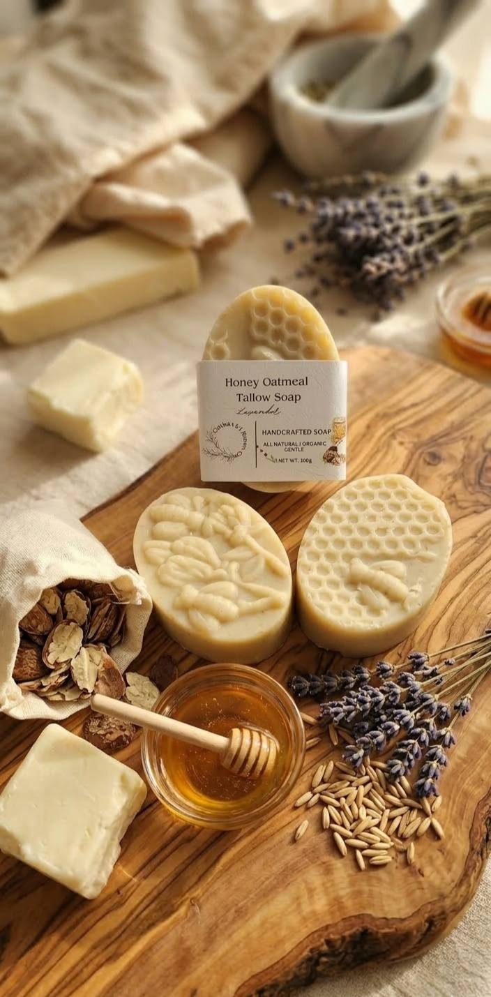 Honey Tallow Oatmeal Soap ( For Eczema Prone Sensitive Skin)